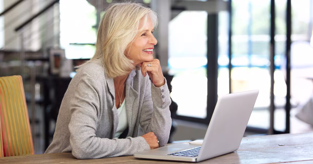 older woman at work