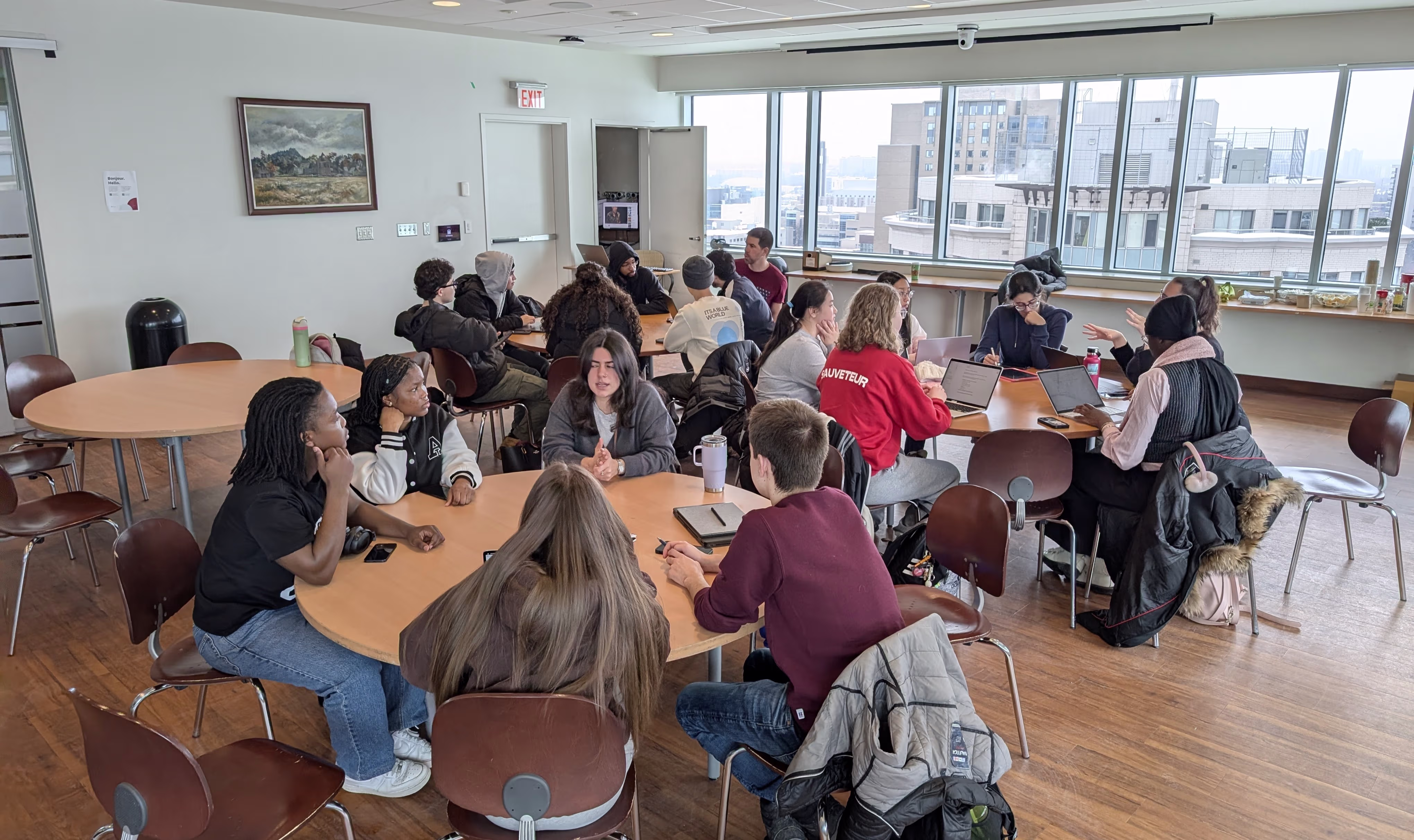 Students taking part in a SDG week workshop