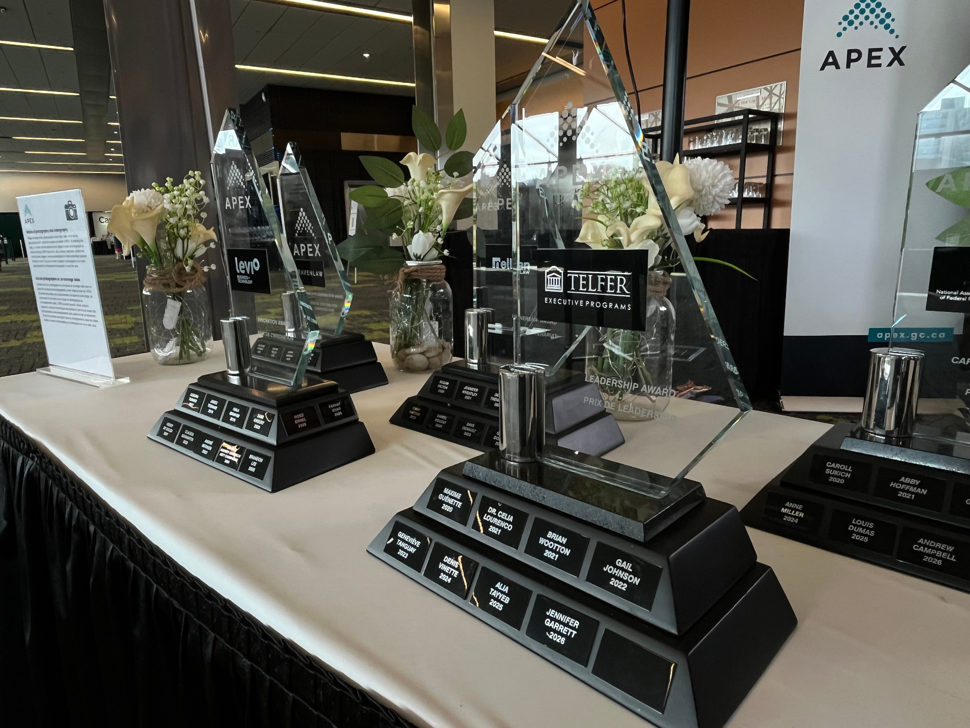 Le prix annuel APEX du leadership, présenté par les programmes pour cadres de Telfer.
