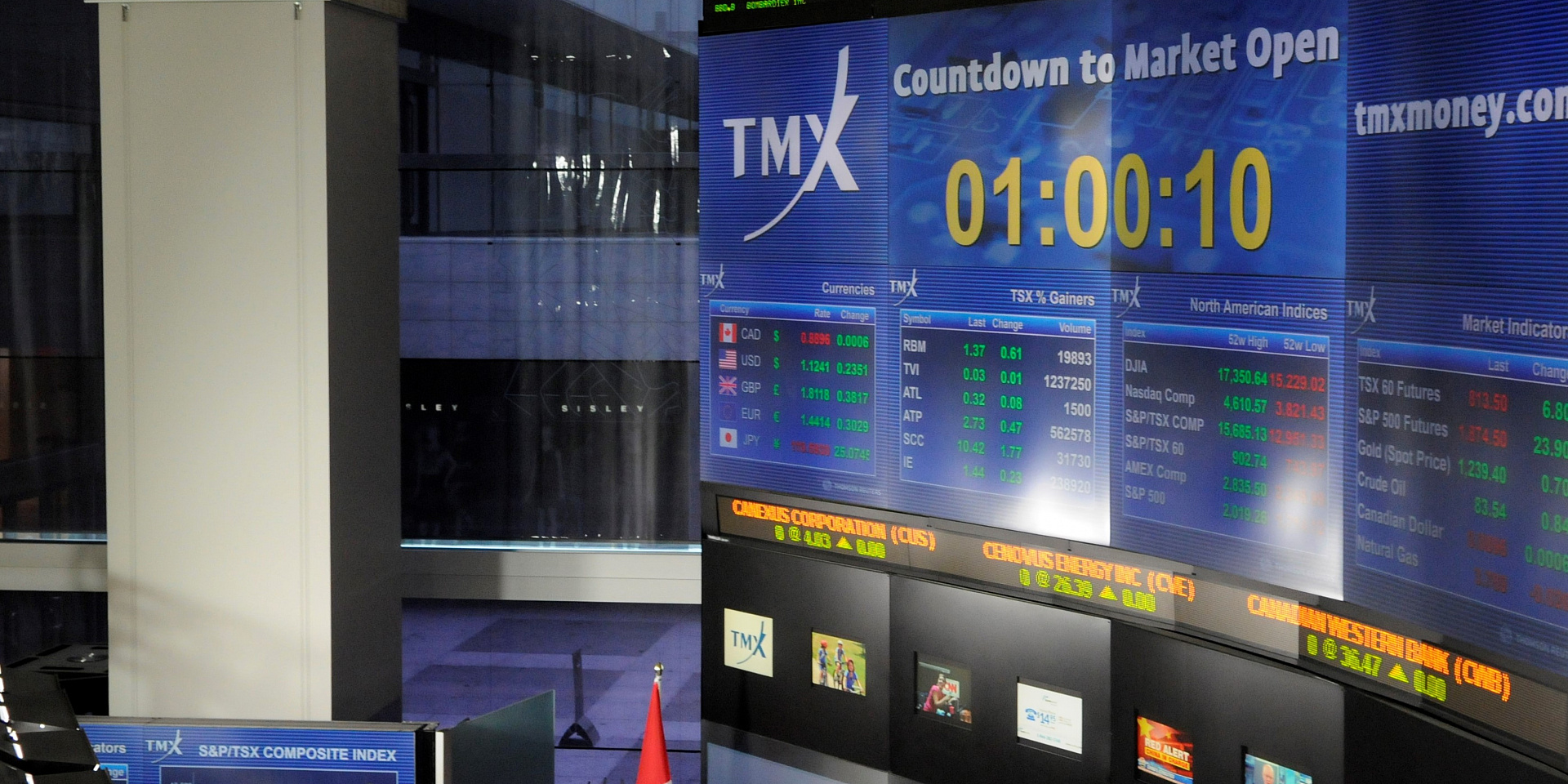 countdown to market open tv screens