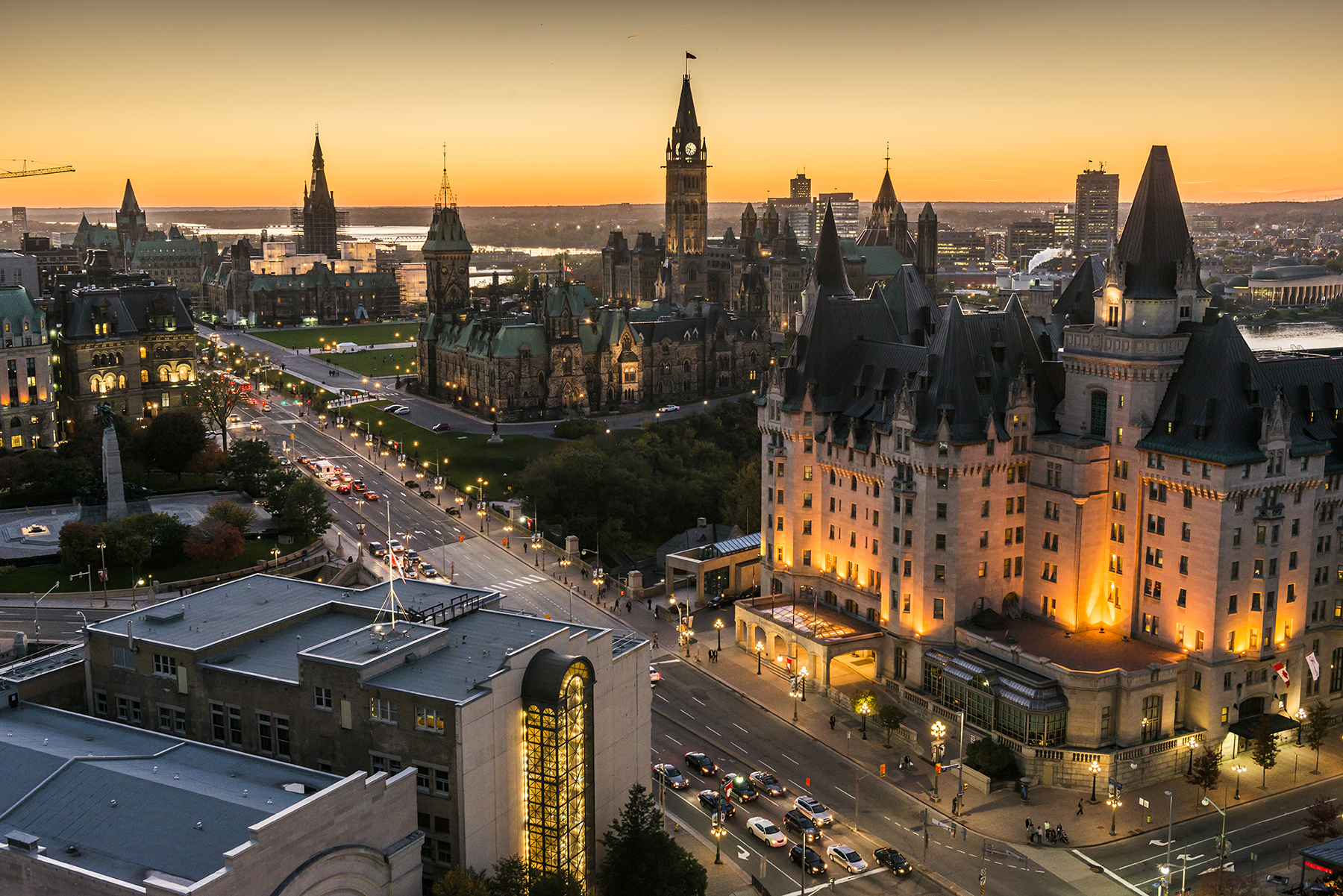 aerial view of the national capital region