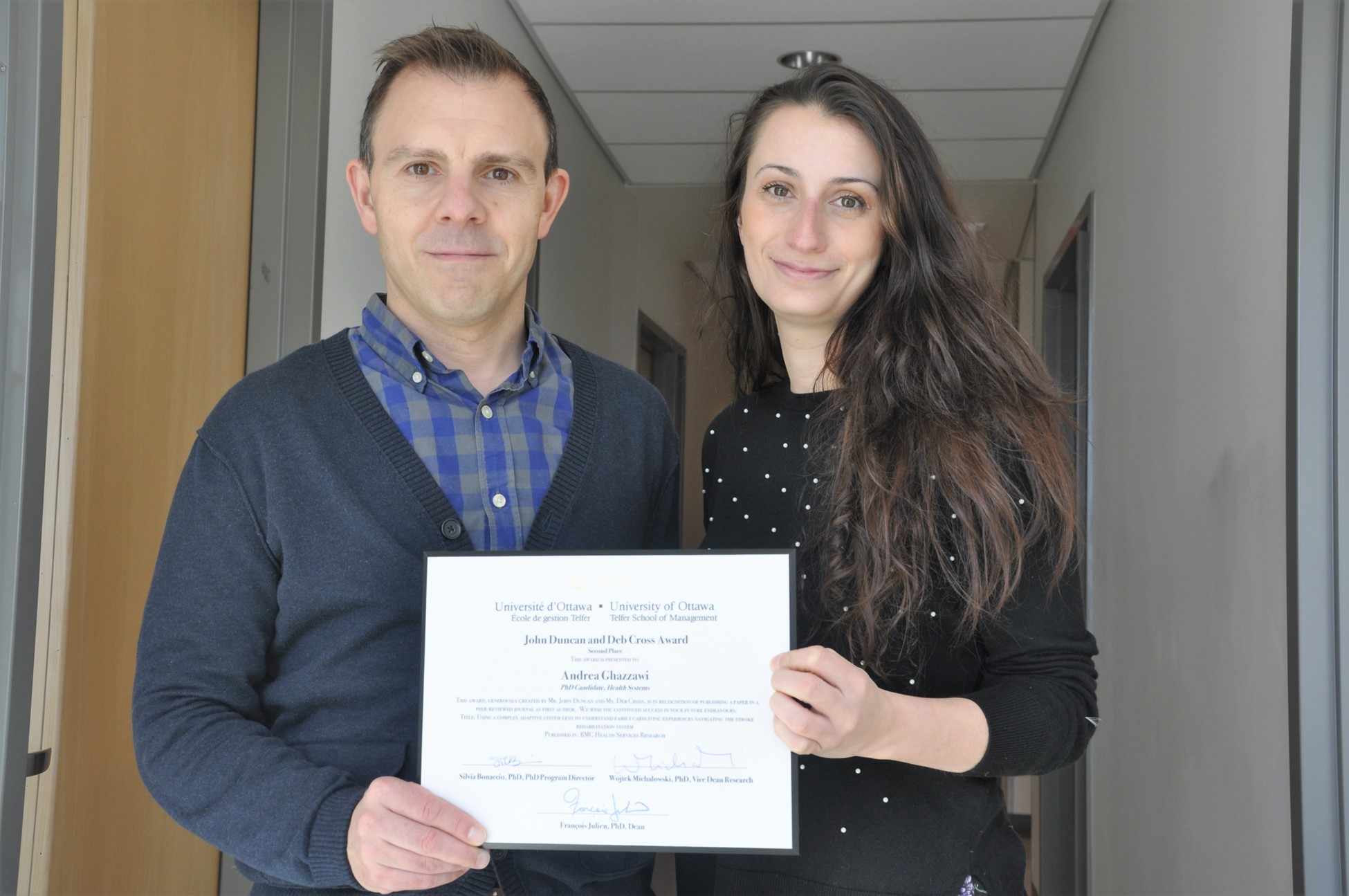 Andrea Ghazzawi and professor