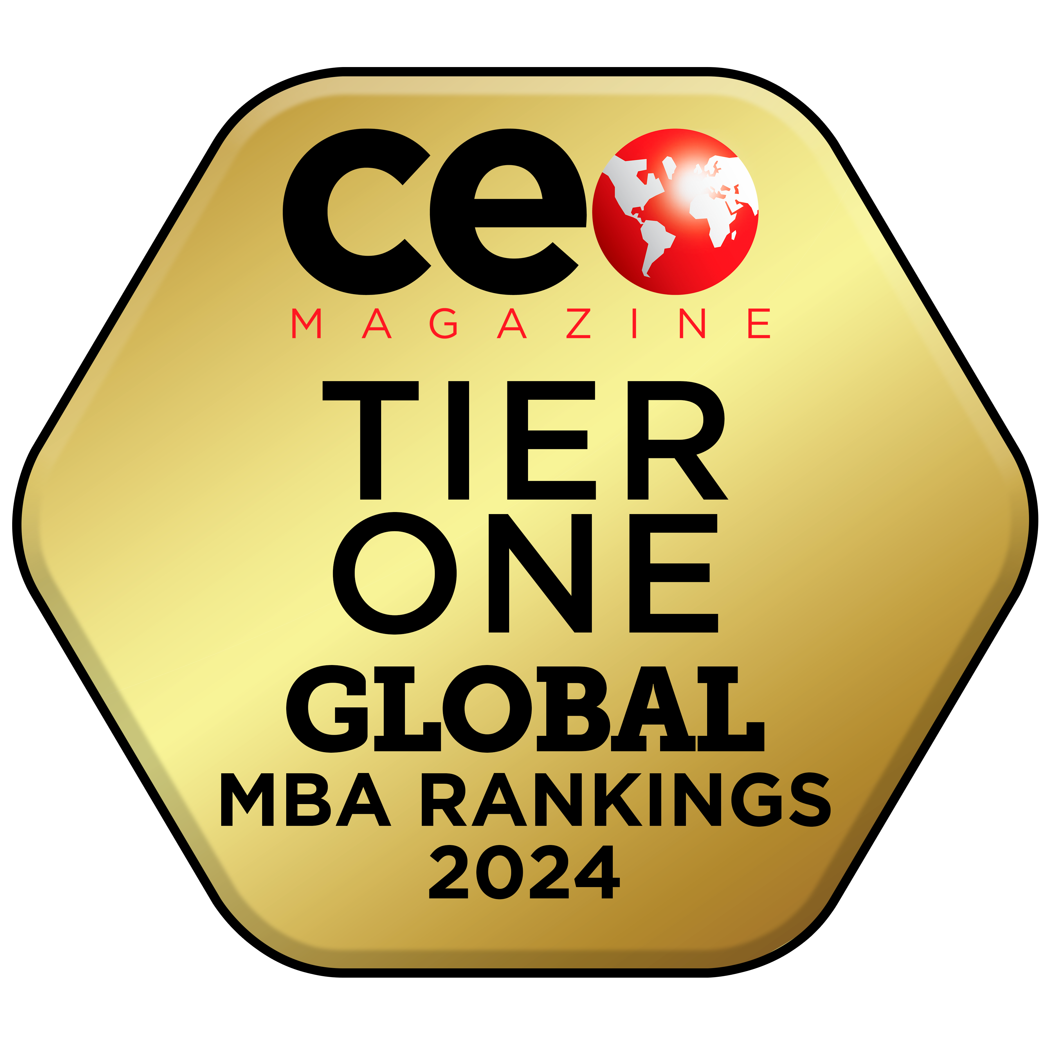 CEO Magazine Tier one Global MBA Rankings 2024 badge