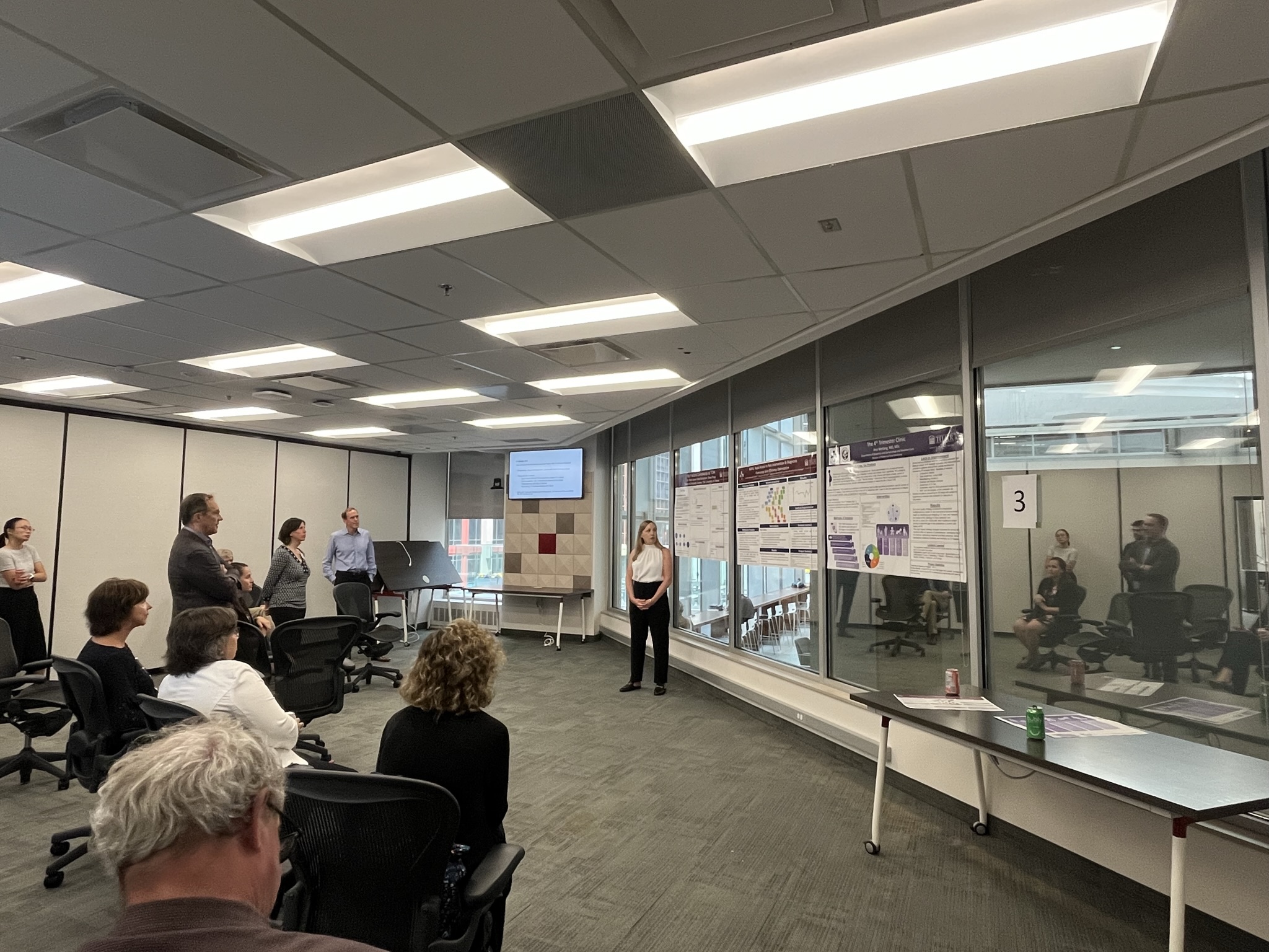 Dr. Jennifer McDonald presenting her project to colleagues and the selection committee at the Telfer Centre for Executive Leadership.