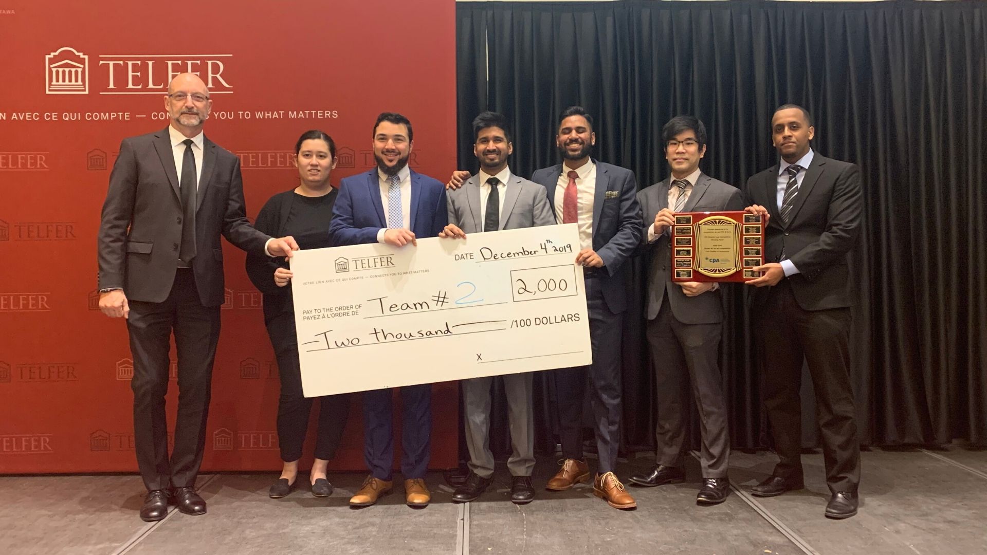 Fall 2019 Telfer Accounting Capstone Winners