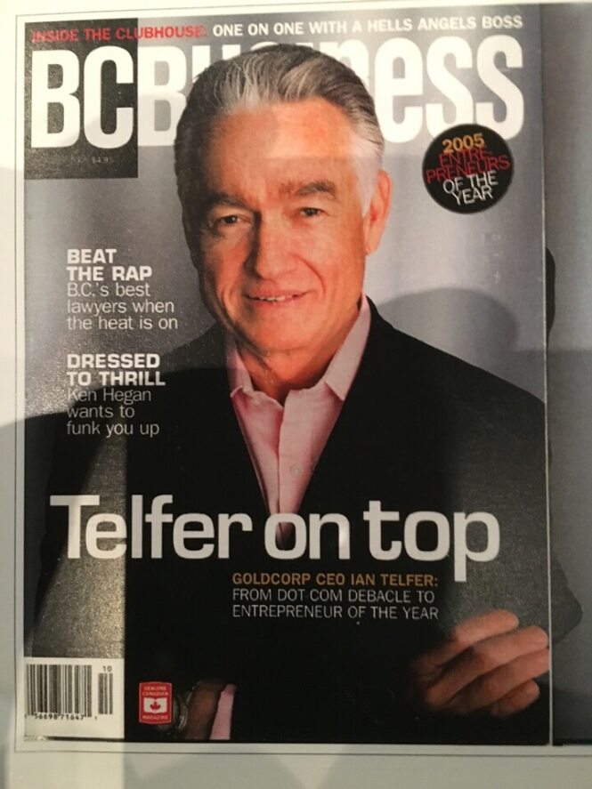 Ian Telfer on the cover of the BC Business magazine