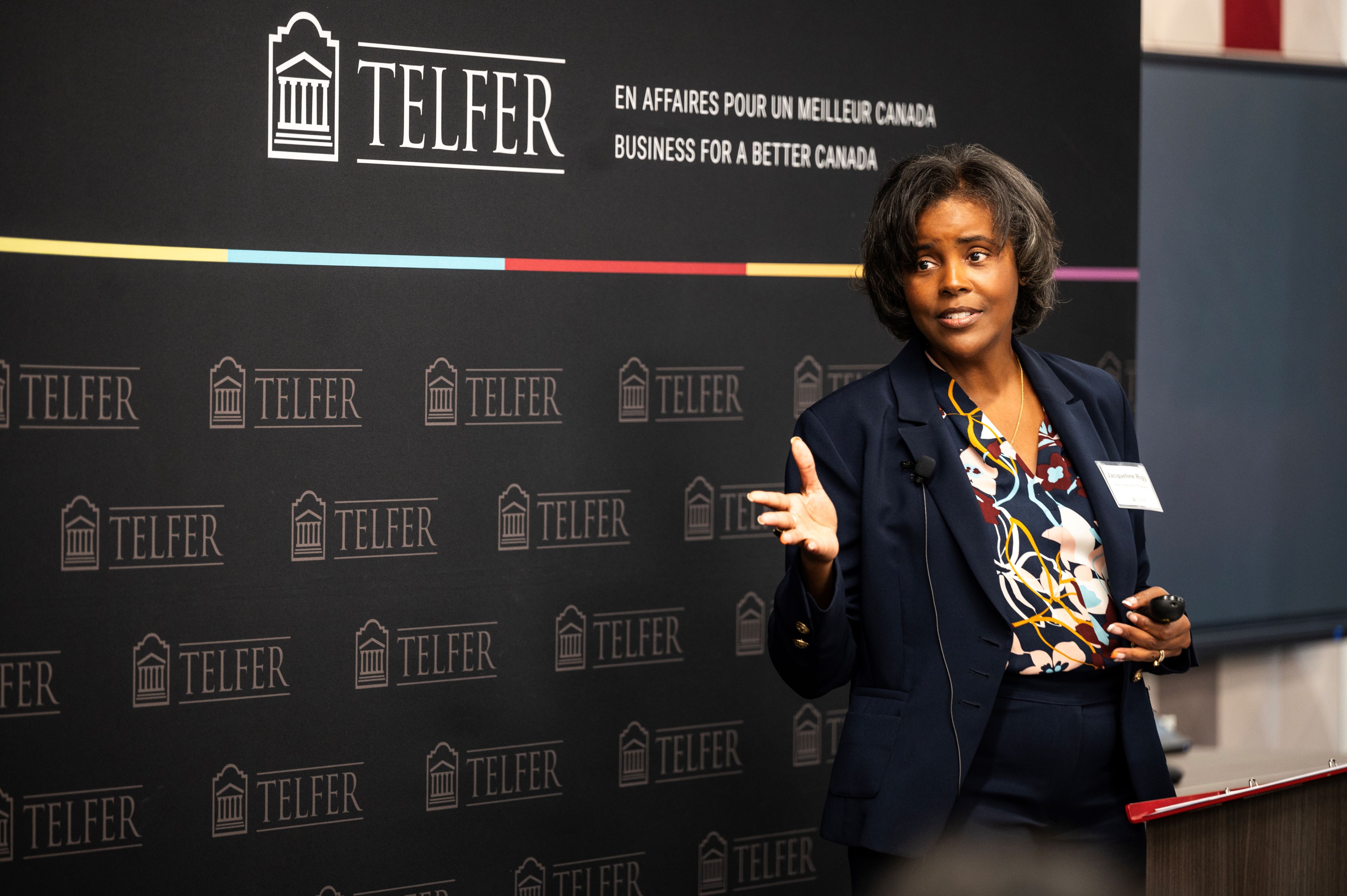 Jacqueline Rigg presenting at Telfer