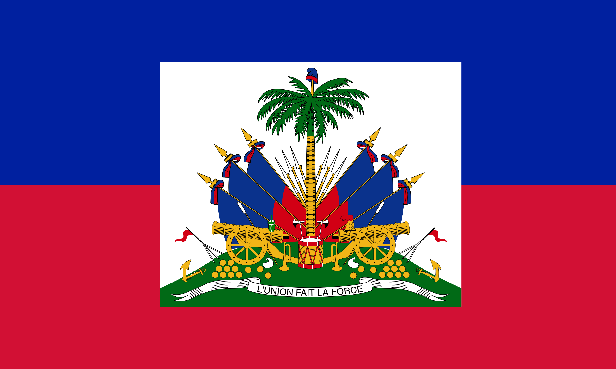 Le drapeau d'Haïti.
