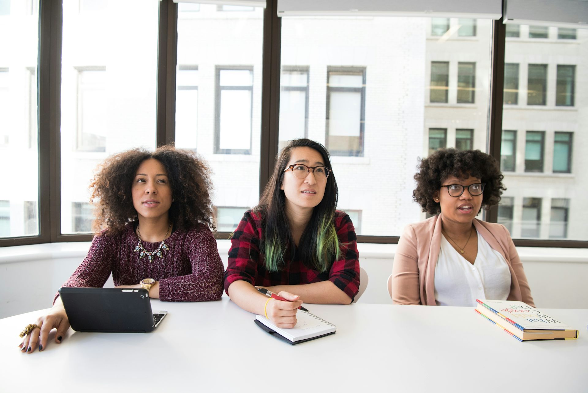 Employees in a meeting
