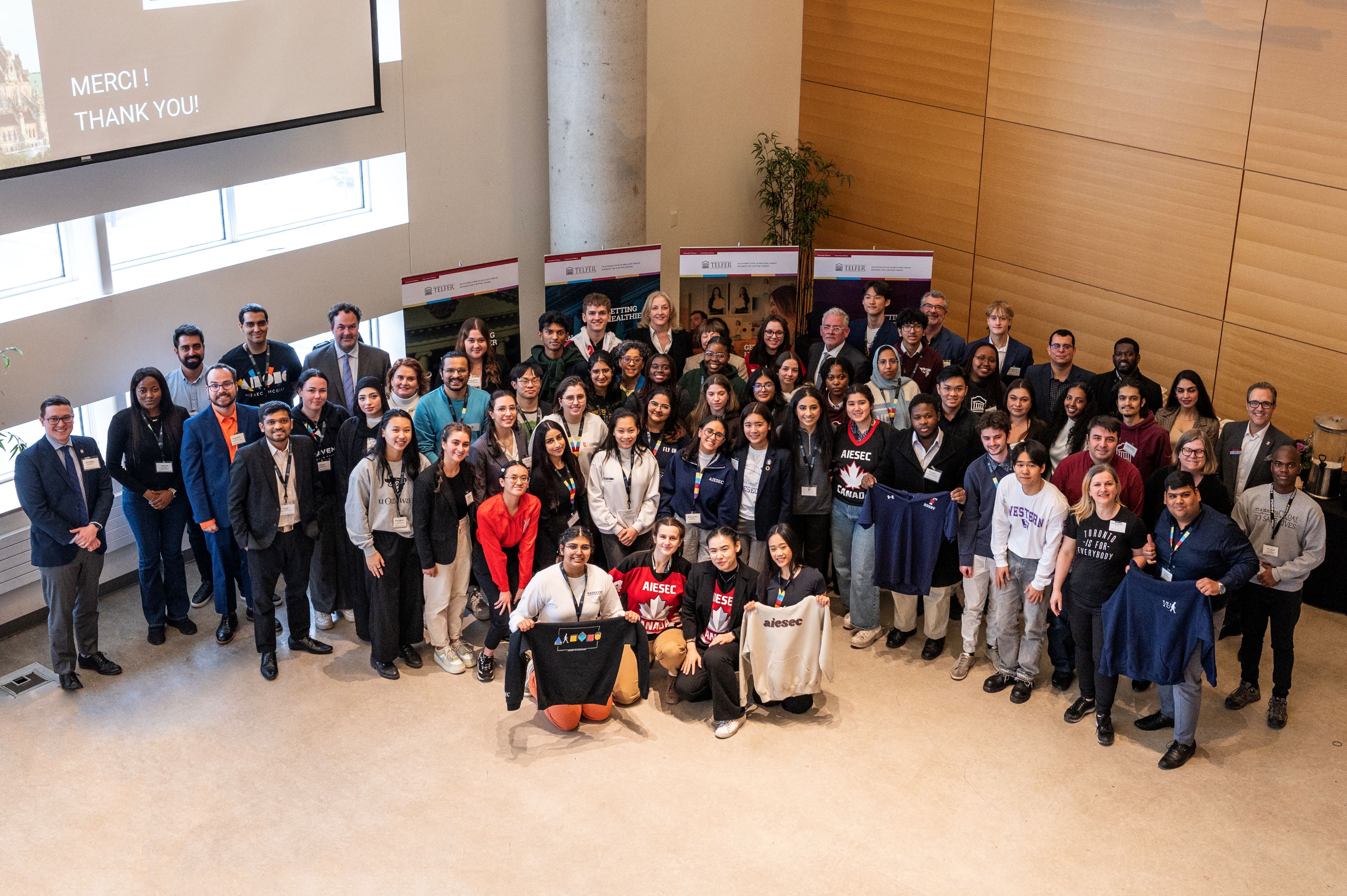 Participant taking a group photo at the 2024 Better Canada Youth Forum