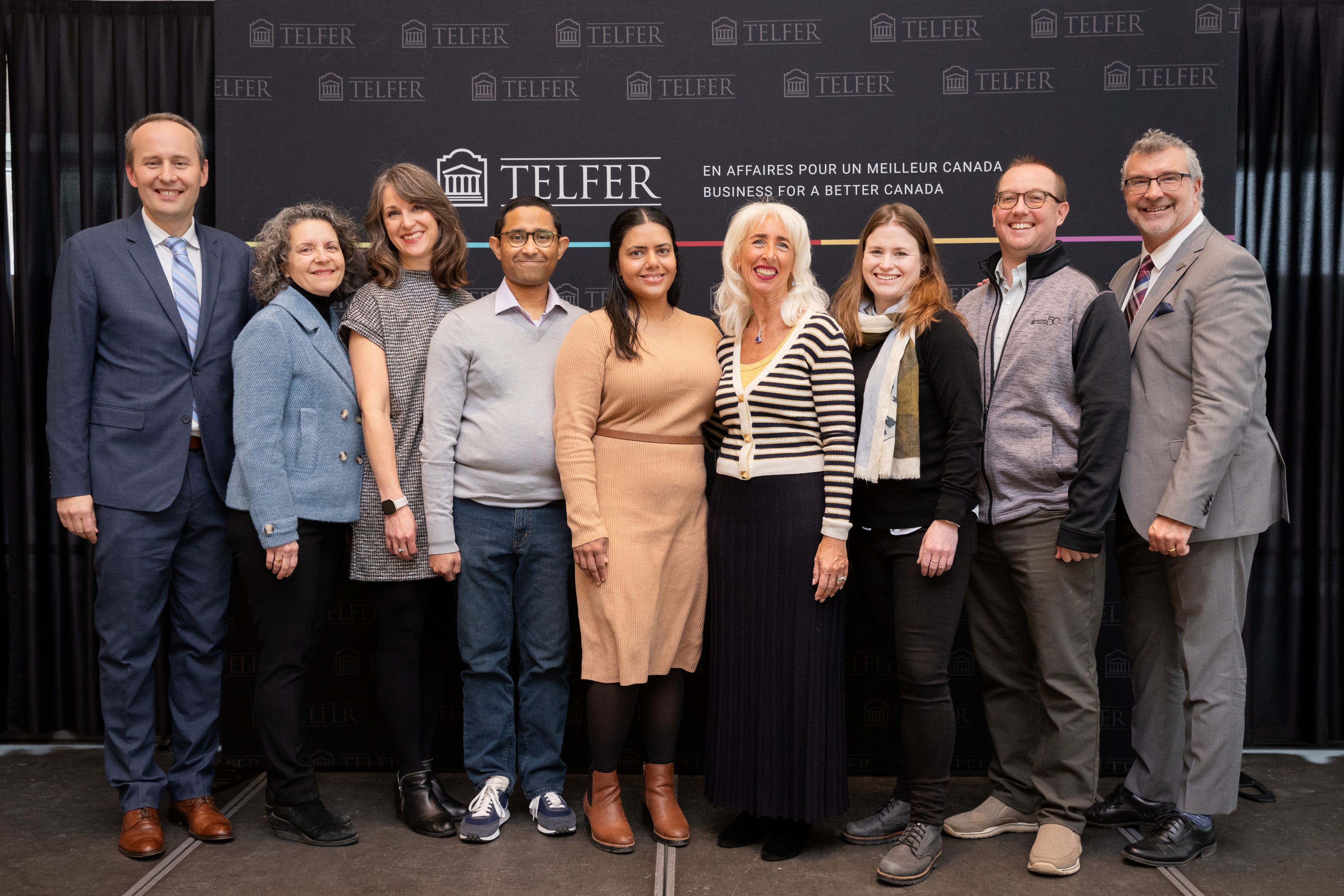 Patricia Saputo with PhD candidates and members of the Family Enterprise Legacy Institute.