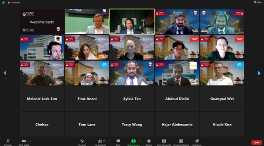 Screenshot of Participants to an online event
