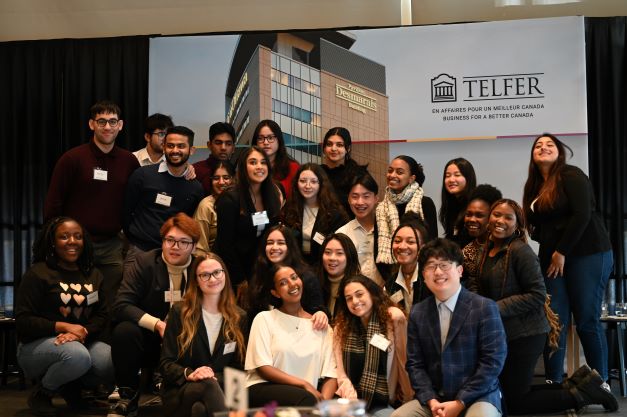 Students taking a group photo at the 2023 Better Canada Youth Forum event