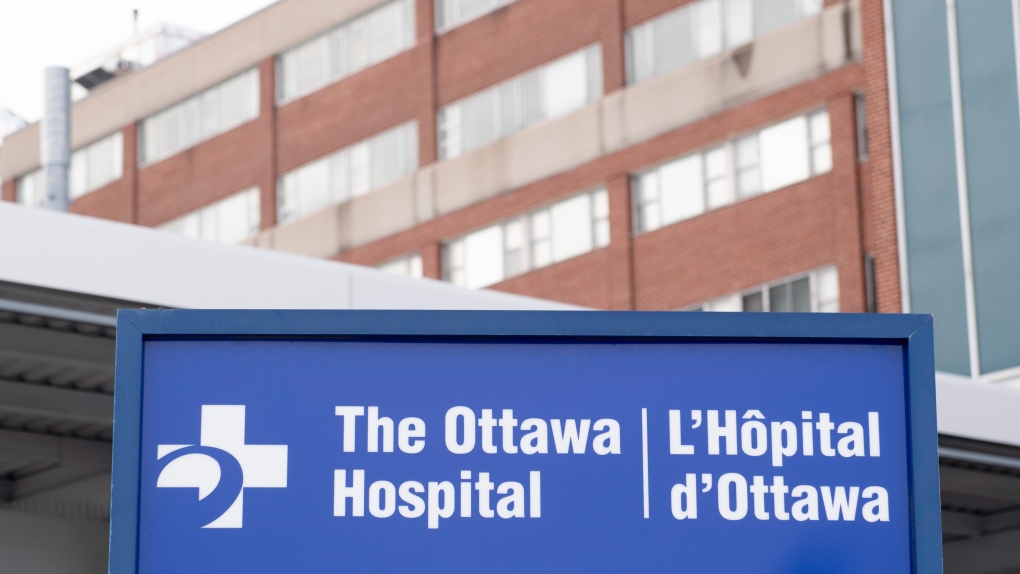 Thee Ottawa Hospital sign in front of the building